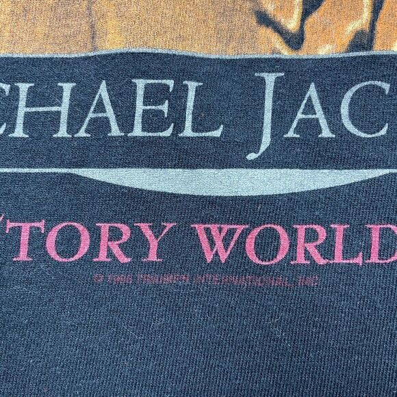 Vintage Shirt Mens Extra Large Black Michael Jackson History World Tour 90s - Picture 3 of 12